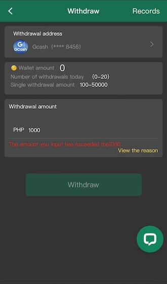 Step 6: Next, fill in the amount you want to withdraw in the withdrawal form. 